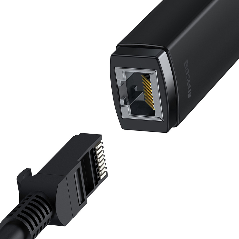 Сетевой адаптер Baseus Lite Series Ethernet Adapter Type-C to RJ45 LAN Port 100Mbps - Black