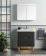 Тумба с раковиной Vitra Sento 65 матовый антрацит