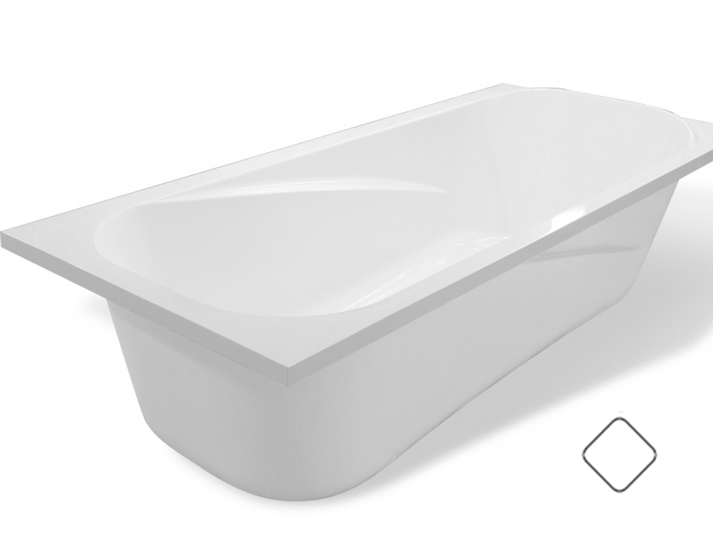 Ванна из литьевого мрамора Эстет Альфа 170х70 белая, ФР-00006565