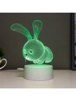 Светильник сенсорный «Кролик» LED 7 цветов USB/от батареек б