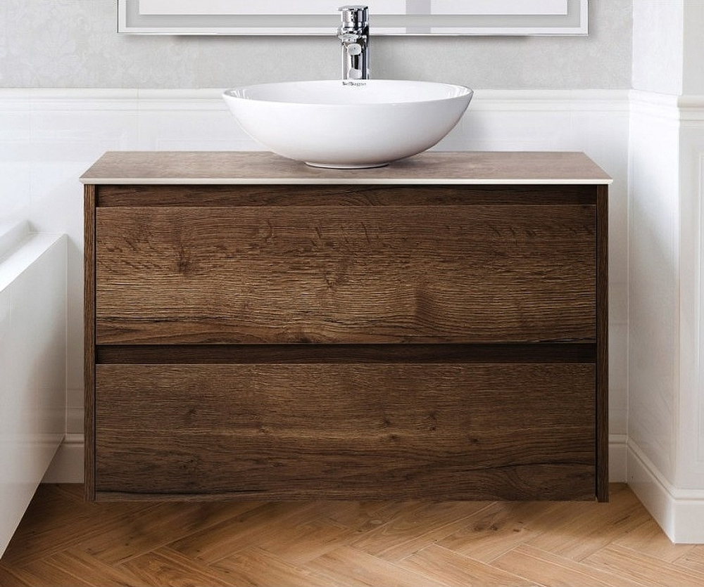 Тумба под раковину BelBagno Kraft 80 KRAFT-800-2C-SO-RT подвесная Rovere Tabacco