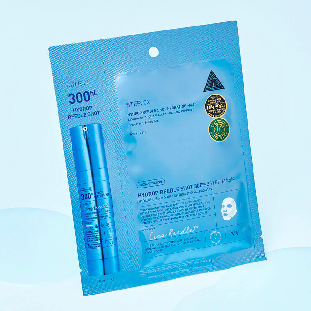 VT Cosmetics Hydrop Reedle Shot 300hL 2 Step Mask