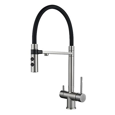 Смеситель для кухни с гибким изливом Oute  T61403BL