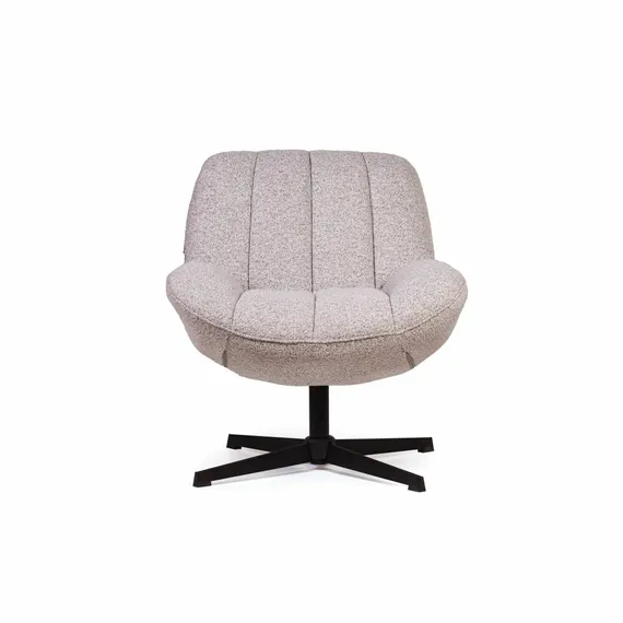 Крутящееся кресло Mateo, светло-серое букле