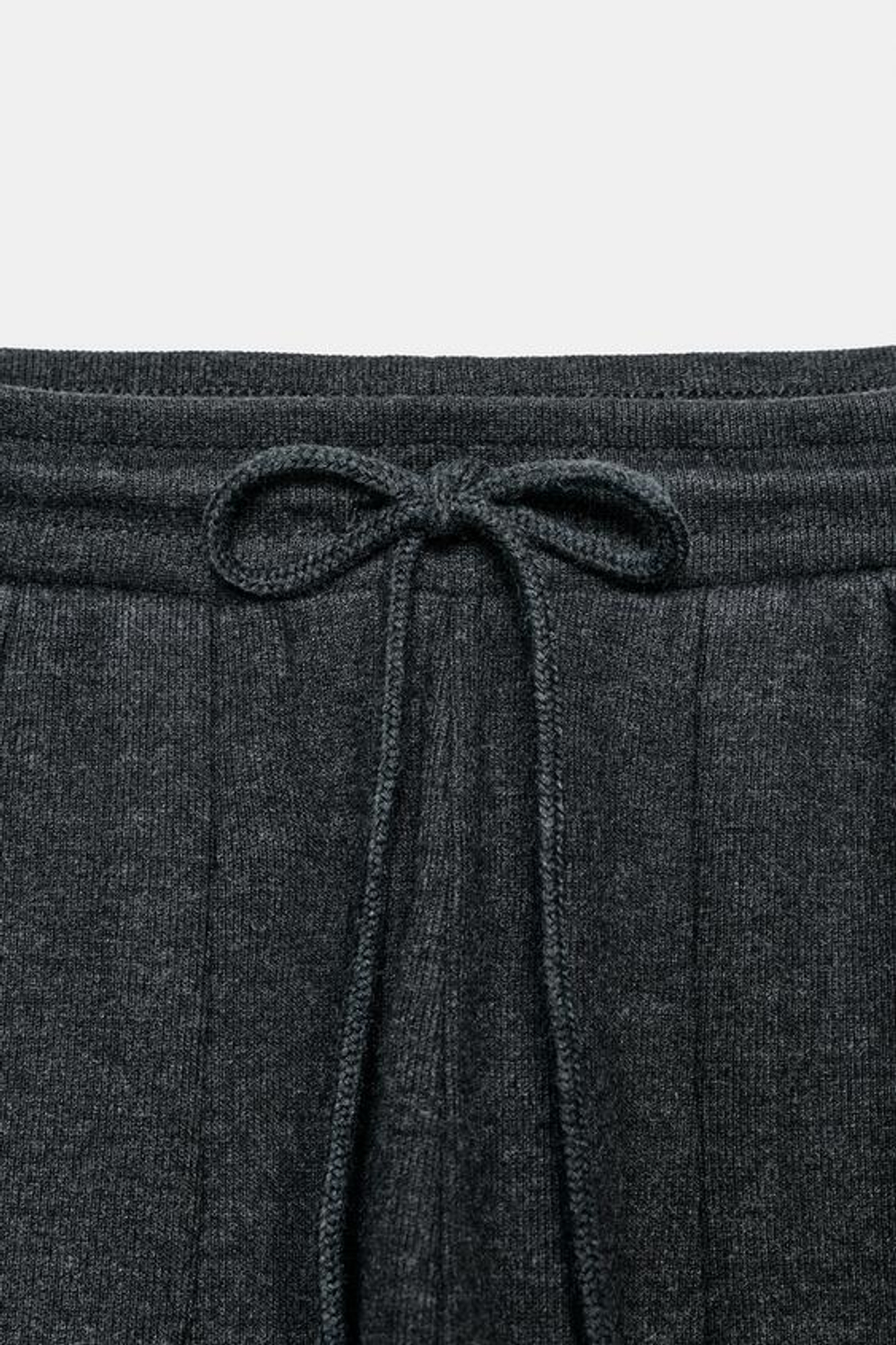 ZARA БРЮКИ BALLOON В РУБЧИК, ТЕМНО-СЕРЫЙ