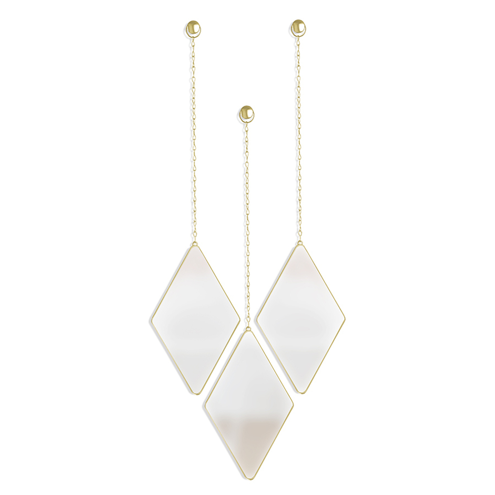 Набор зеркал dima, матовая латунь, 3 шт.