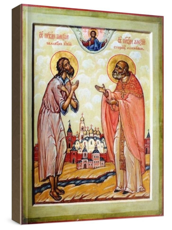 Алексий Мечев и Алексий, человек Божий (рукописная икона)