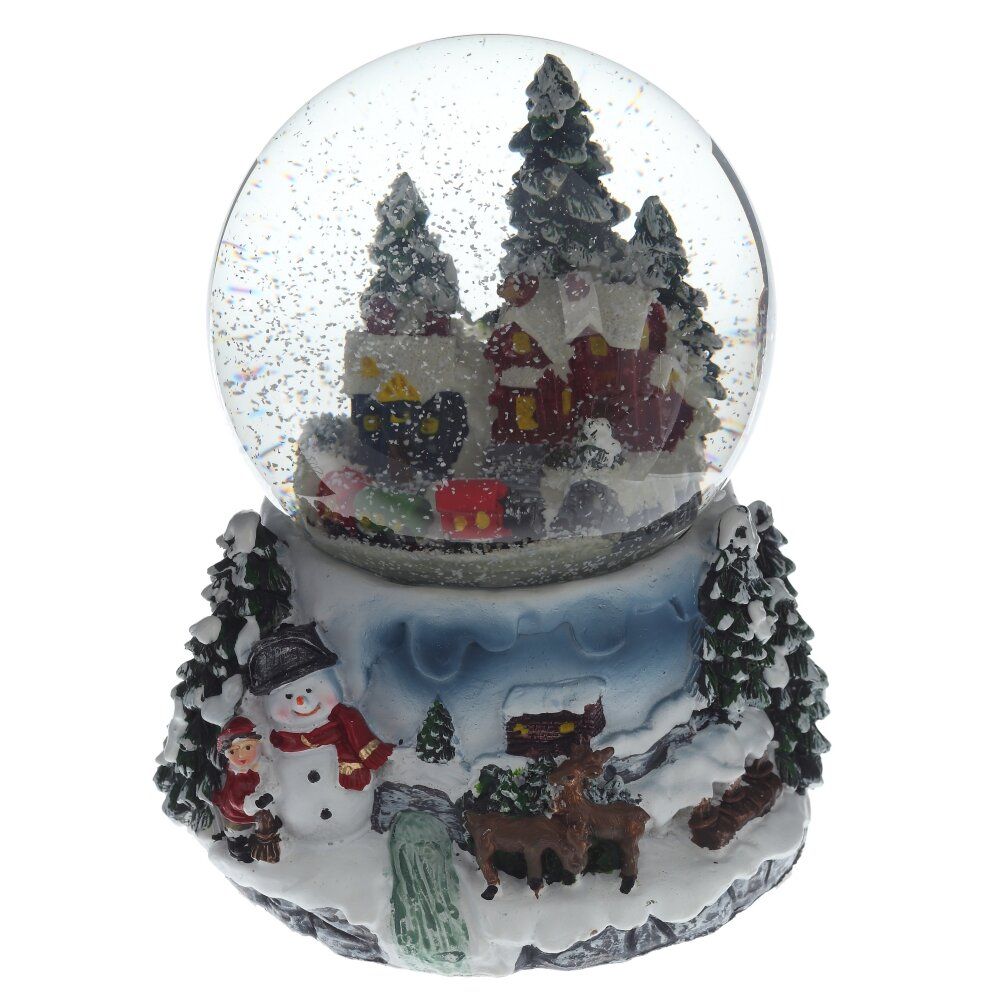 GAEM Фигурка декоративная "Рождество" в стекл шаре (свет, муз, вьюга, 3хAAA), D 10 см, L13 W13 H15 см