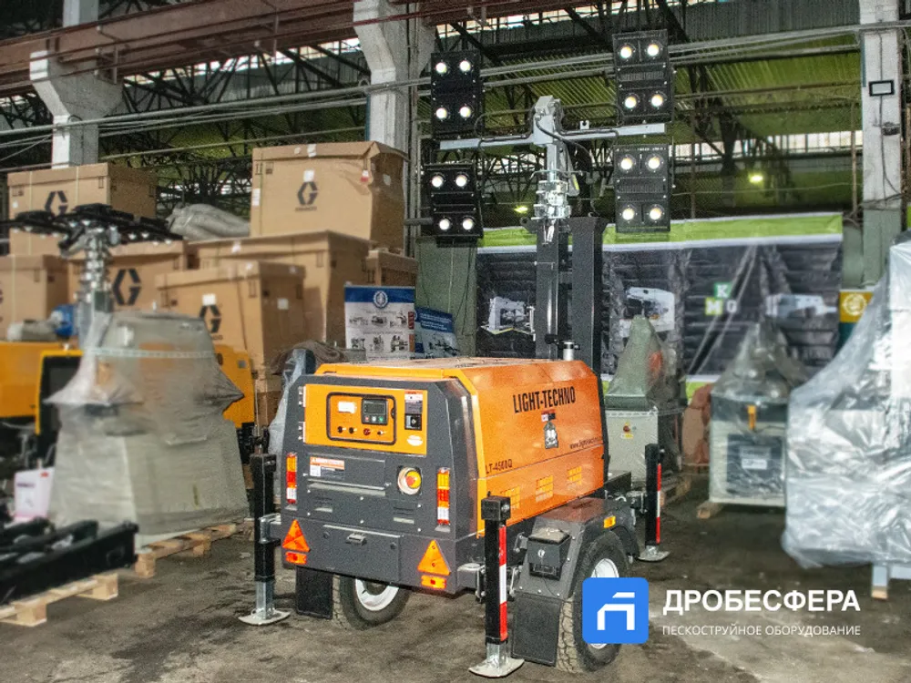 Осветительная мачта LT4500Q 9 метров с дизельным генератором передвижная