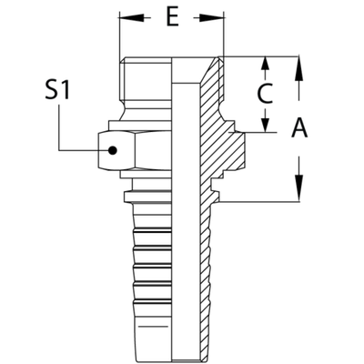 Фитинг DN 06 BSP (Ш) 1/4
