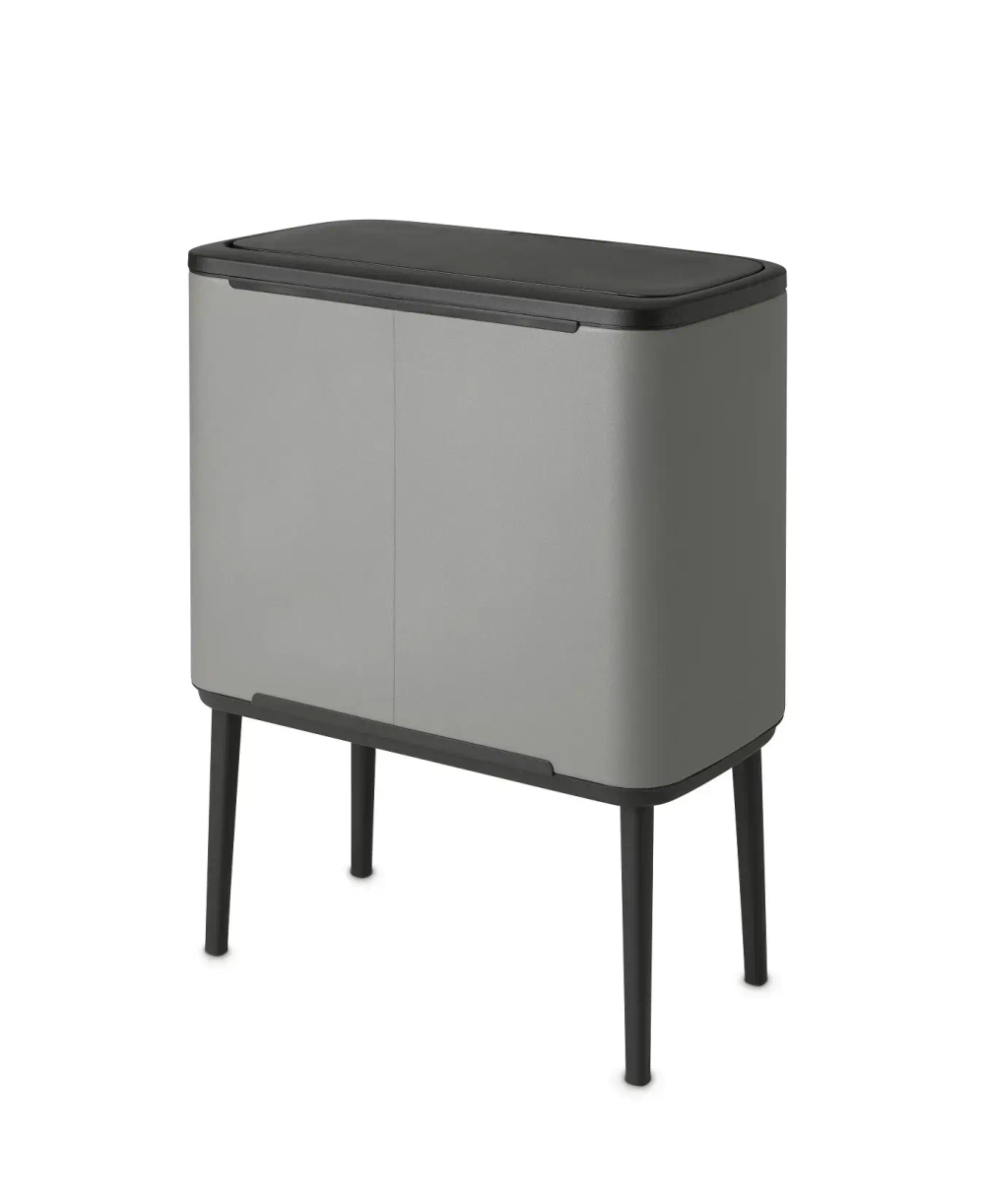 Brabantia Bo Touch 11+23л мусорный контейнер для минерального бетона серый