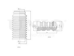 Комплект пыльник и отбойник UNIO DUC-50053