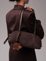 Женская замшевая сумка DBR 31225 коричневый шоколад