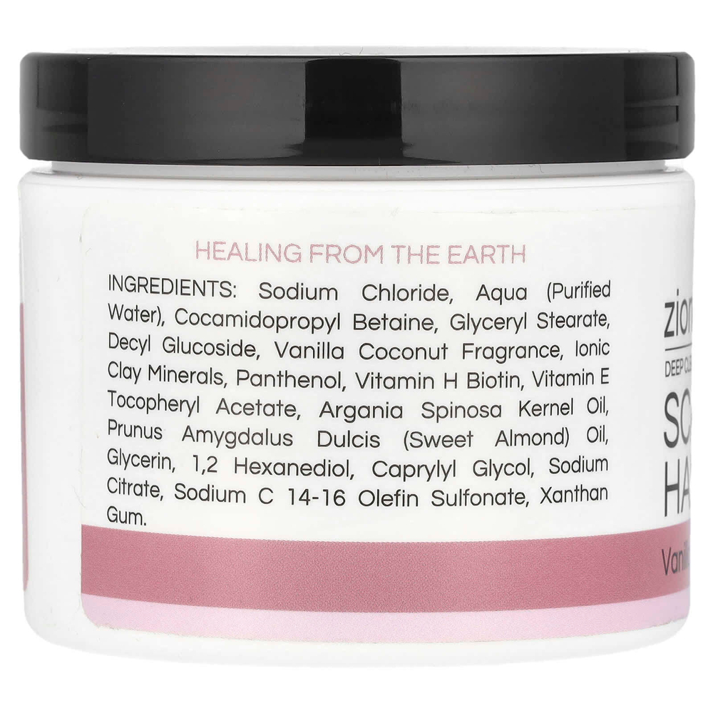 Zion Health, Глубоко очищающий скраб для кожи головы и волос, ваниль и кокос, 113 г (4 унции)