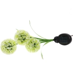 Светильник на солн.батарее (фигура на спице с подсветкой) «Одуванчики» 75 см, Белый (свечение тепл.белый)