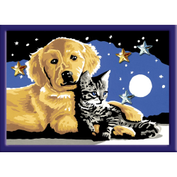 Ravensburger - CreArt Книжка-раскраска Собака и кошка ночью 200450 / артикул   200450  / GTIN 4005556200450