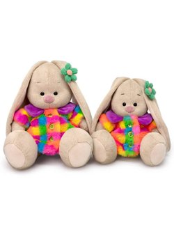 Мягкая игрушка Зайка Ми в шубке мультиколор 18см