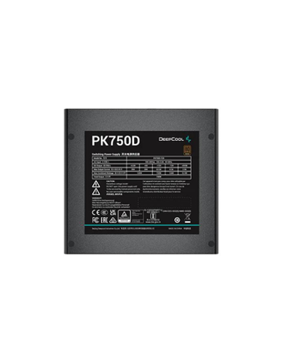 Deepcool PK750D (ATX 2.4, 750W, PWM 120mm fan, Active PFC+DC to DC, 80+ BRONZE) RET
