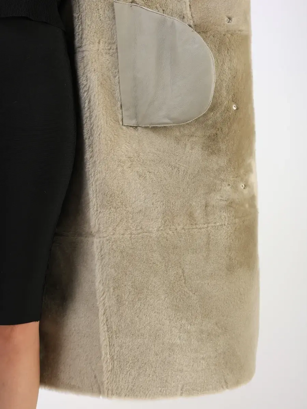 Дубленка зимняя натуральная длинная