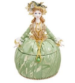 Народные промыслы RK-732/ 9 Кукла-шкатулка «Дама в вечернем платье»