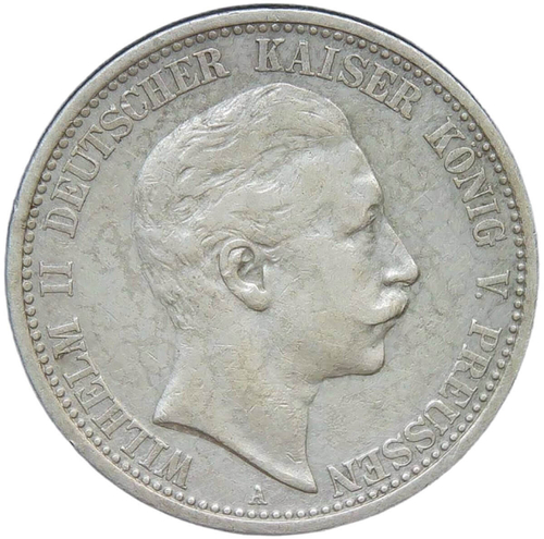 Германская Империя, Пруссия 2 марки (mark) 1906 с портретом Вильгельма II (VF-XF)