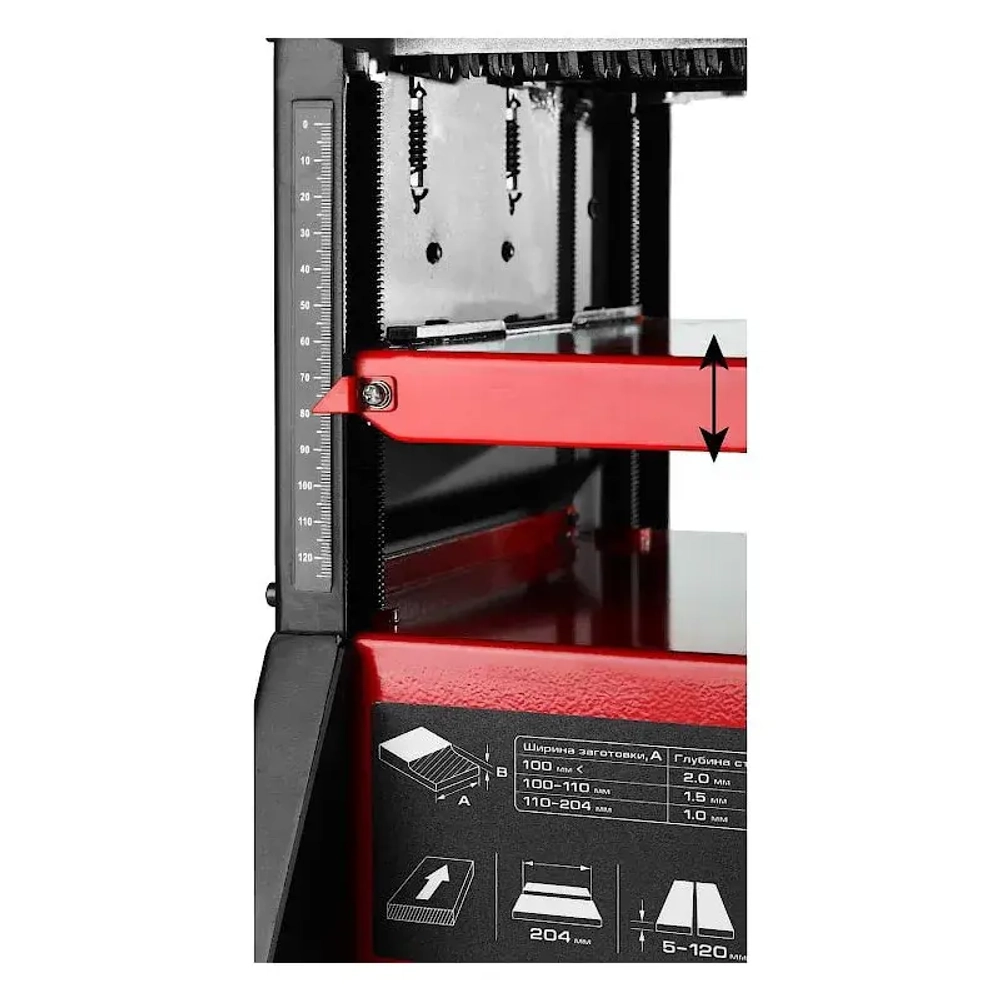 Станок фуговально-рейсмусовый ЗУБР СРФ-204-1500