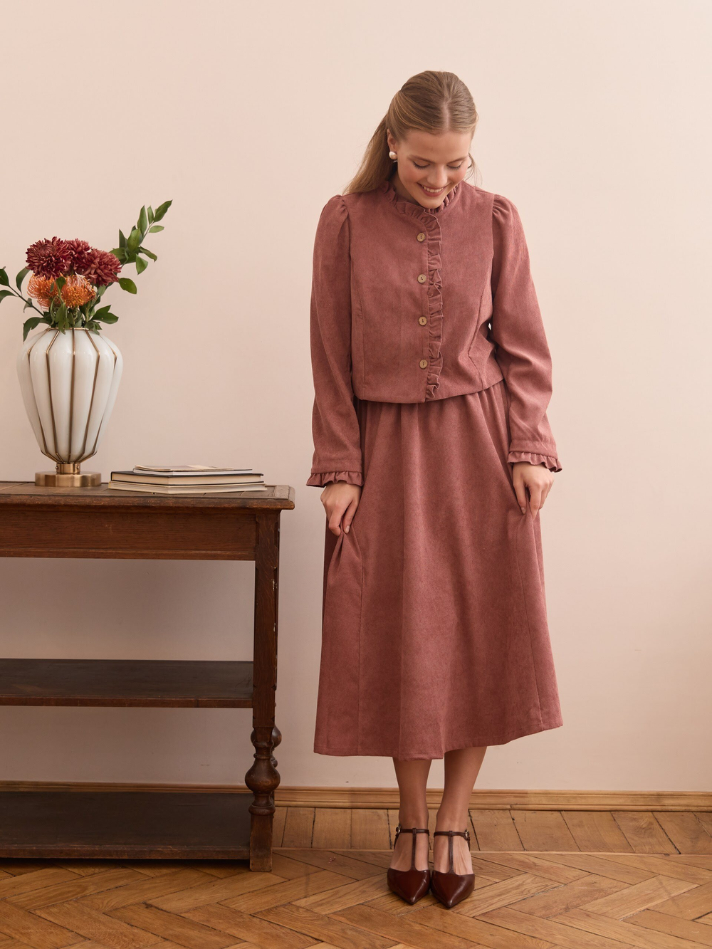 Жакет вельвет укороченный