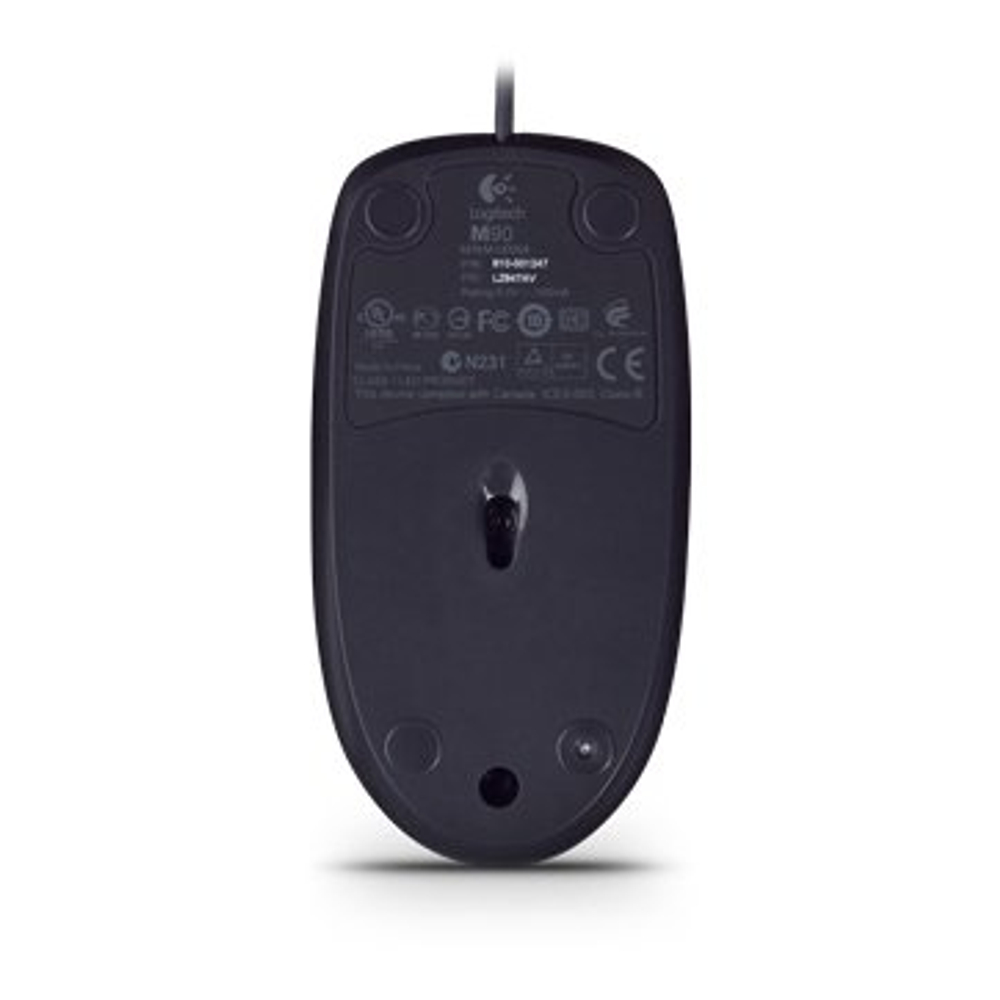 LOGITECH M90 Corded Mouse - GREY - USB - EWR2