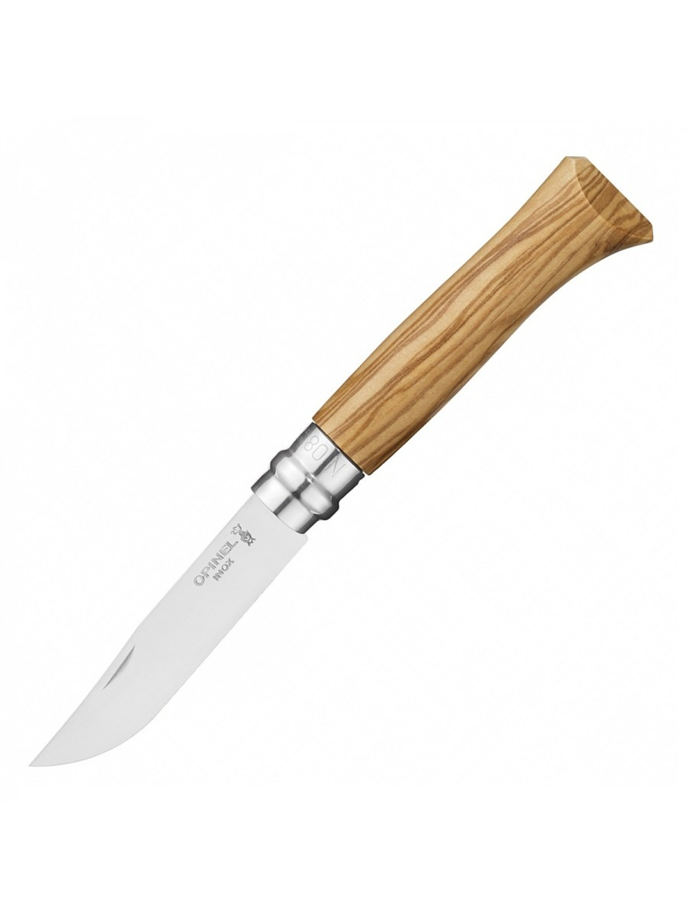 Нож Opinel №8, нержавеющая сталь, рукоять из оливкового дерева в картонной коробке, 002020