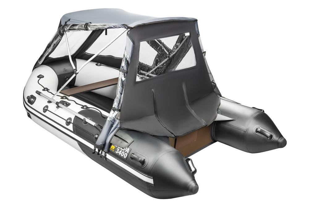 Тент трансформер Ривьера 3400 СК Максима (графит/черный)