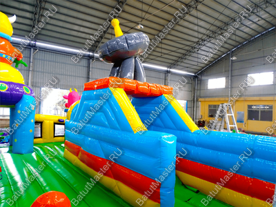 Коммерческий батут "Космические зверята" 14*7*6 м