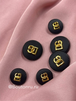 Пуговицы ДГ. черные с золотым лого скидка