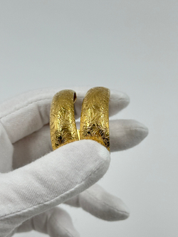 Серьги кольца с узором