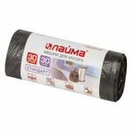 Мешки для мусора 30 л черные в рулоне 30 шт., ПНД 8 мкм, 50×60 см, LAIMA стандарт, 5 упаковок.