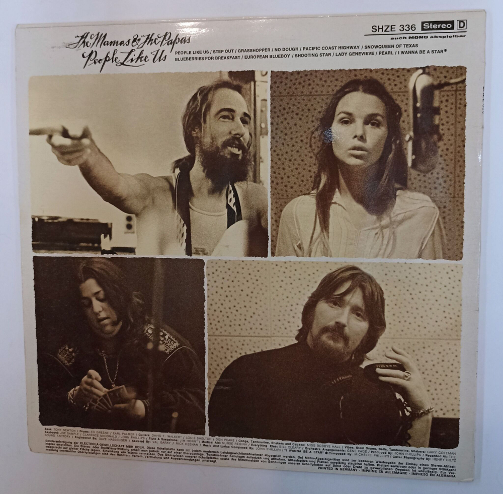 Винтажная виниловая пластинка LP The Mamas and The Papas People Like Us (Germany 1971)