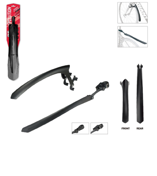 Крылья EVOLUTION 700x23/28C, к-кт перед/зад, перед. штаны вилки, зад. подсед-ный штырь, пласт. (30)