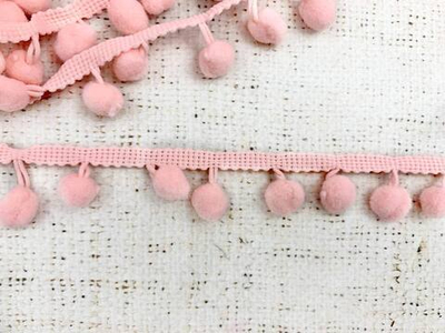 Тесьма/бахрома с помпонами, ш. 2,5 см