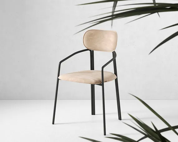 Стул Ror, Round, бежевый велюр