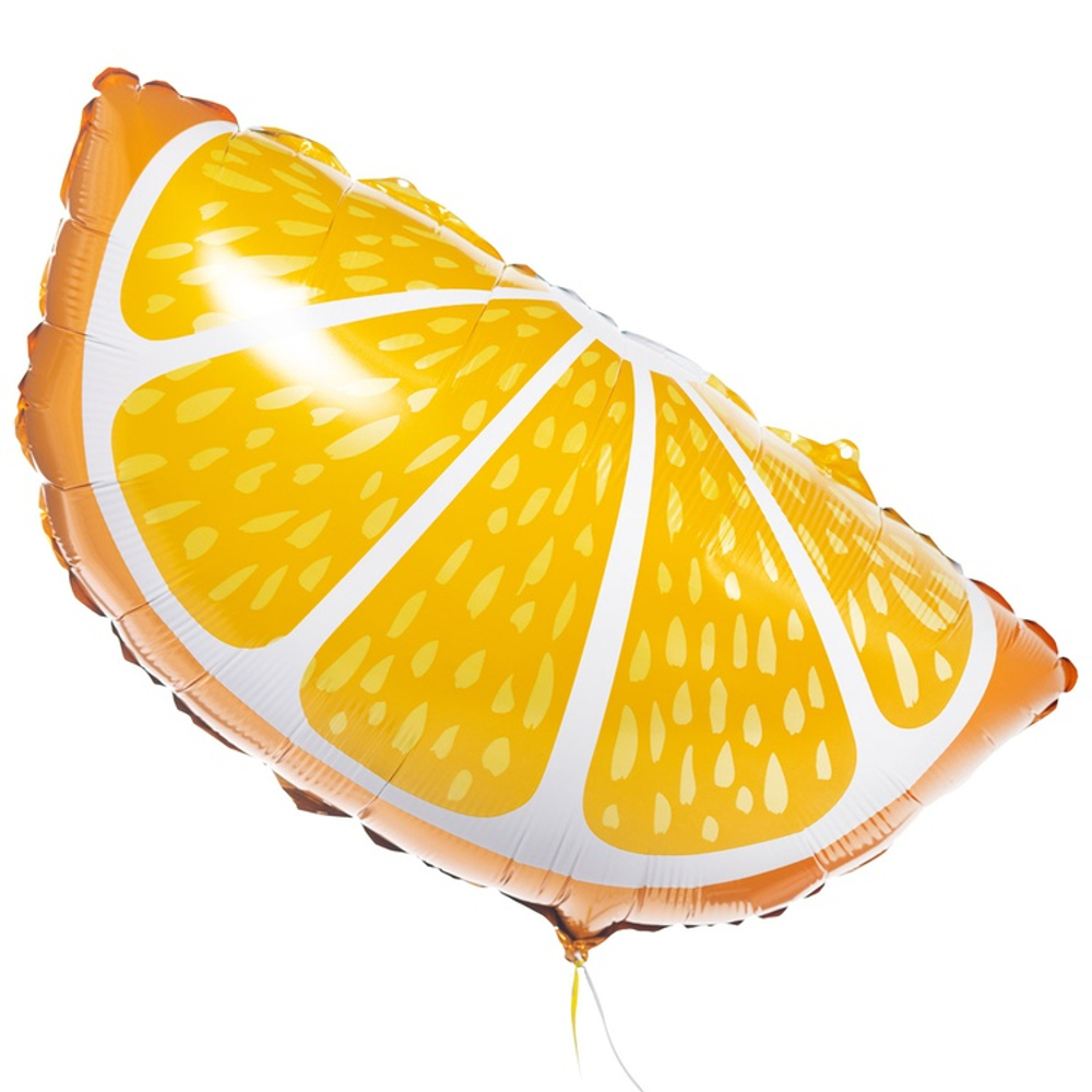 Шар Фольгированный Апельсин долька (Оранжевый)