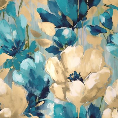 Бирюзовые цветы