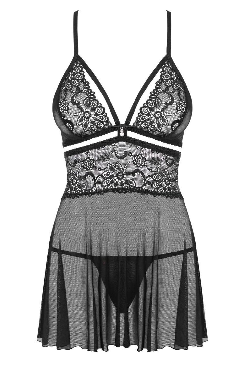 Расклешенный бэби-долл с изысканным цветочным кружевом (Размер: S-M) (Цвет: красный)