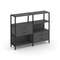 Shelf System Двухсекционный стеллаж трехярусный с ящиками SN.STM-323 Антрацит/Металл Черный 1590*400