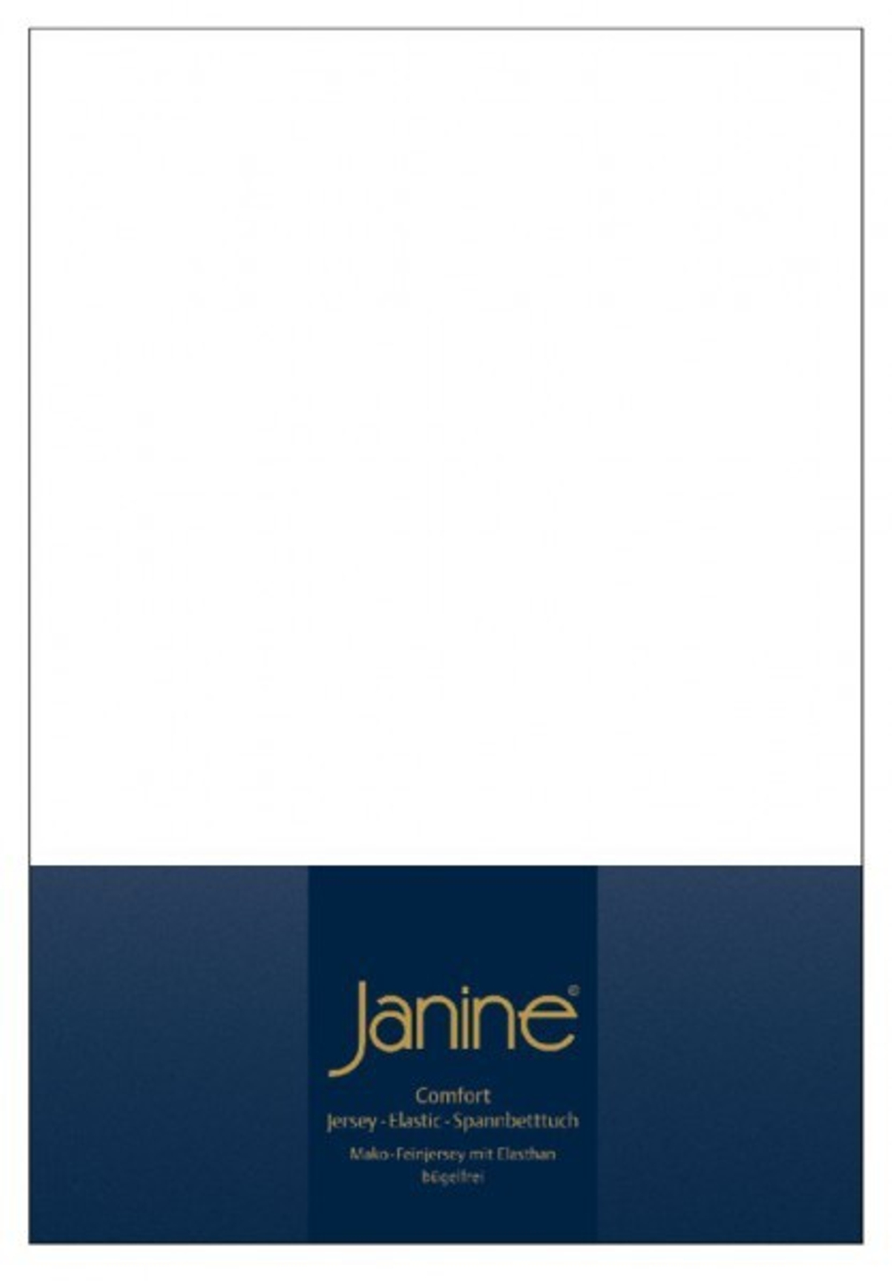 Простыня на резинке 140-160x200 Janine Elastic-Jersey 5002 белая
