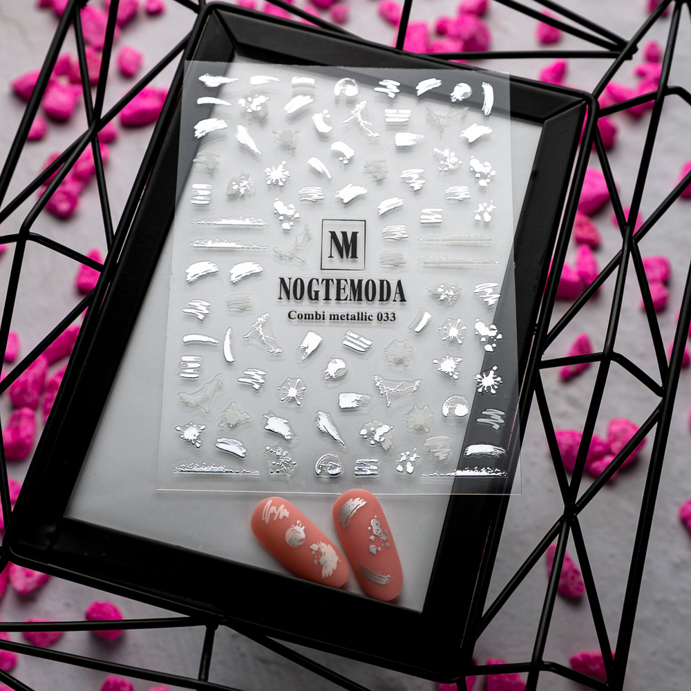 Nogtemoda Наклейки для ногтей Combi Metallic 033