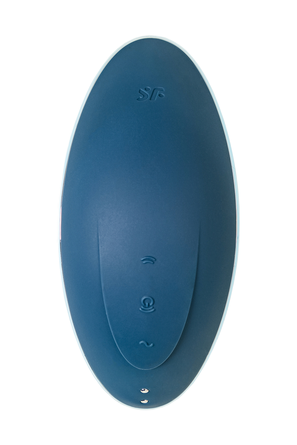 Вакуум-волновой стимулятор клитора с вибрацией Satisfyer Vulva Lover 1, силикон, синий, 11,9 см