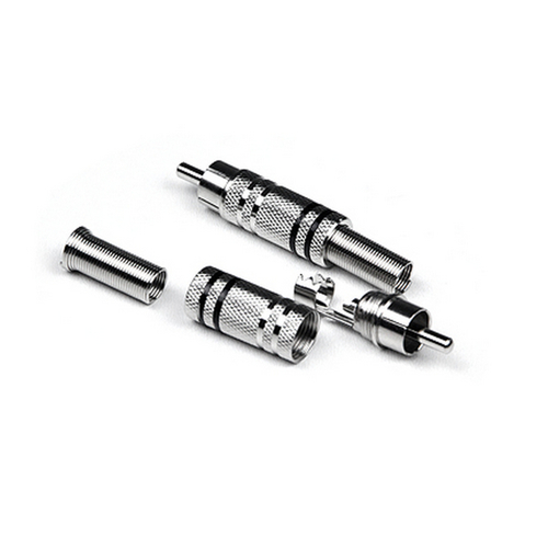 INVOTONE RCA100M BK - Коннектор тюльпан кабельный, RCA, корпус металл, цвет черный