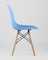 Eames Style DSW голубой пластик, стальной каркас, натуральный массив бука