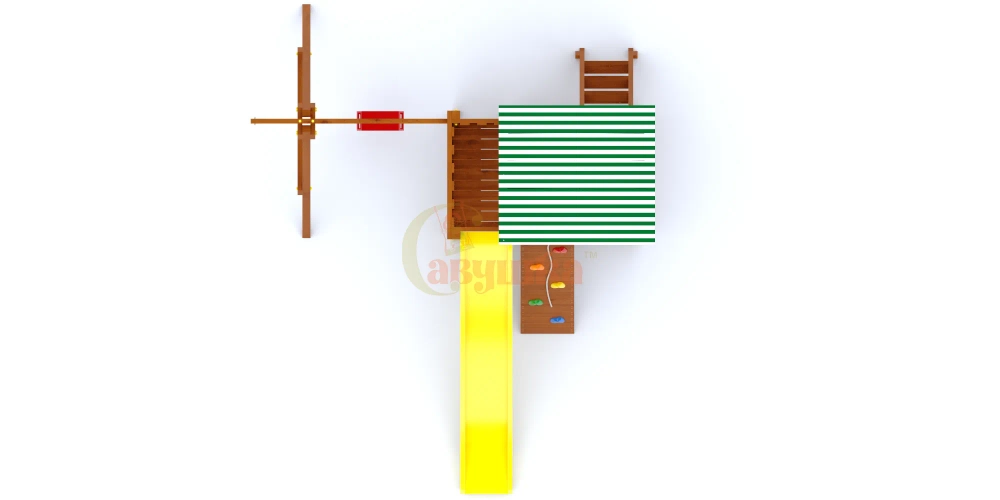 Детский игровой комплекс Савушка "Мастер" - 1 (с окраской) горка 3м