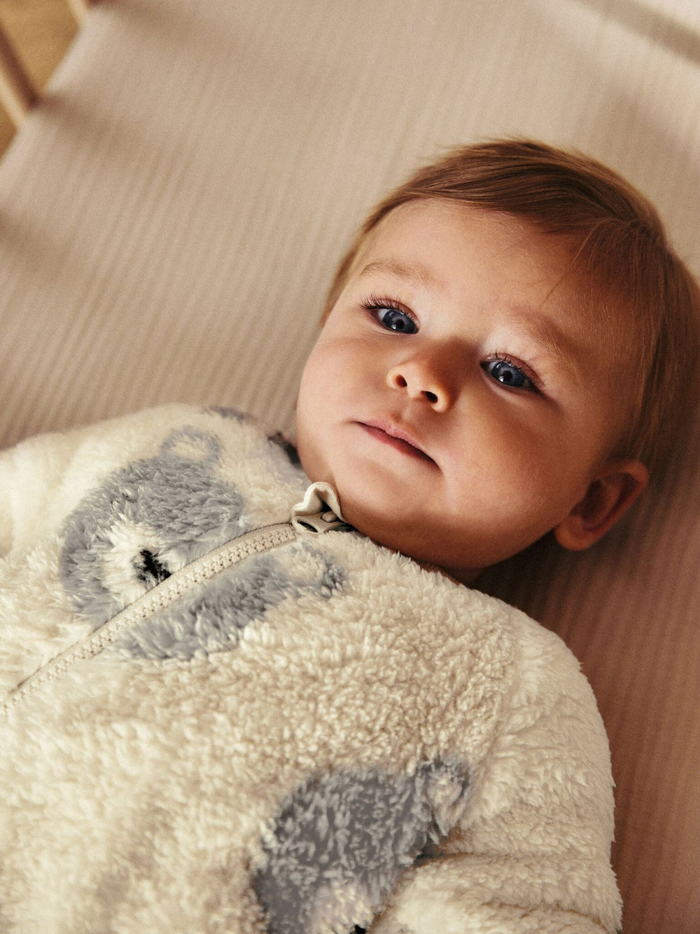 Комбинезон / Cлип флисовый для малышей Next N77-749, Кремовый