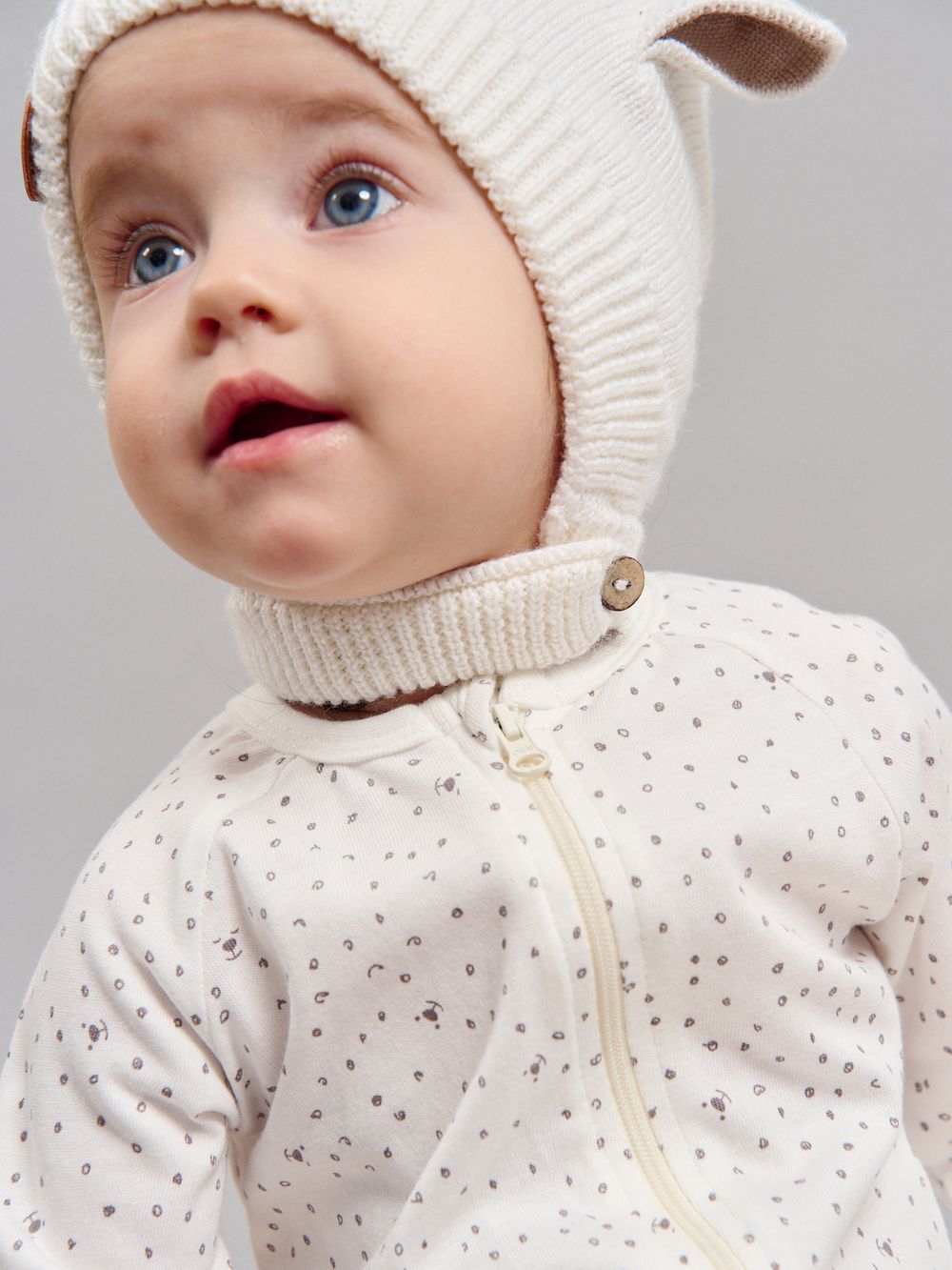 Шапка из смесовой шерсти "Овечка" 0+